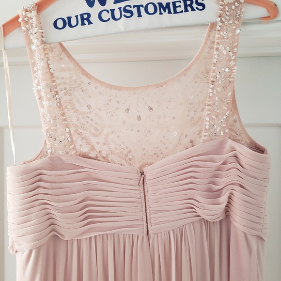 Aqua pink beaded chiffon gown size 10 - Picture 3 of 7